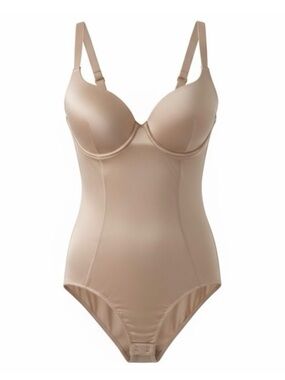 Olga Nude Bodysilk Shapewear Bodysuit Size 34C